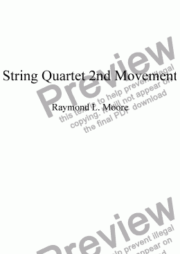 page one of String Quartet 2nd Movement (classical)