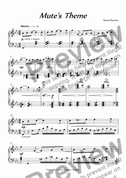 page one of Mute’s Theme
