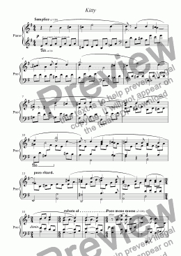 page one of Kitty [piano] [+mp3]