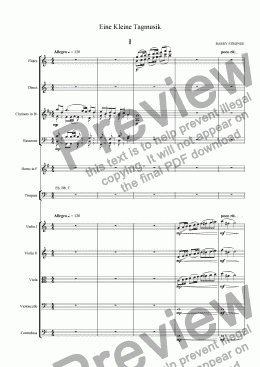 page one of Eine Kleine Tagmusik - Movt 1