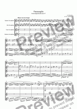 page one of Passacaglia