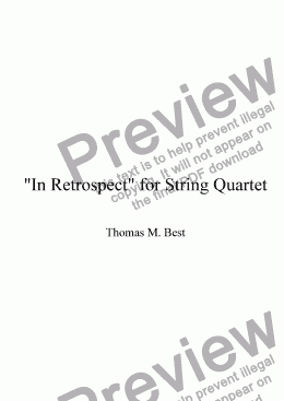 page one of "In retrospect"