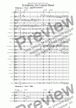 page one of SYMPHONY FOR CONCERT BAND