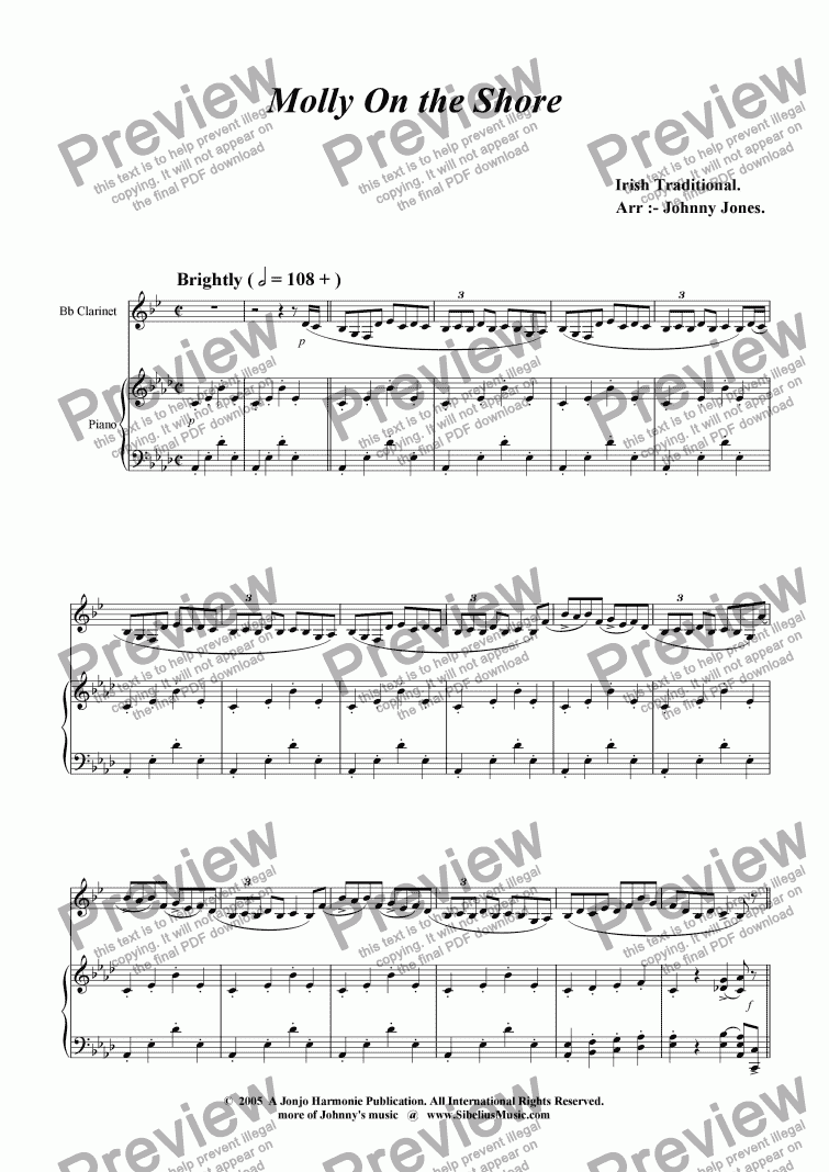 molly-on-the-shore-clarinet-and-piano-download-sheet-music-pdf