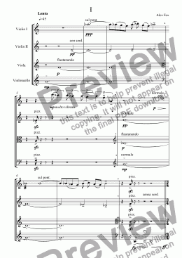 page one of String Quartet No1