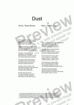 page one of Dust (for SATB choir and piano)