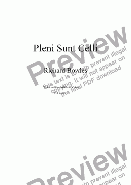 page one of Pleni Sunt Celli (Mv. 1)