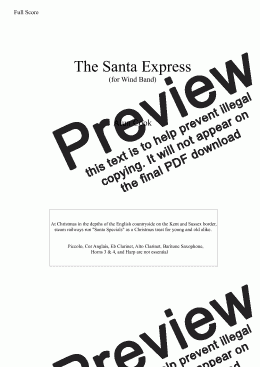 page one of The Santa Express (Wind Band)