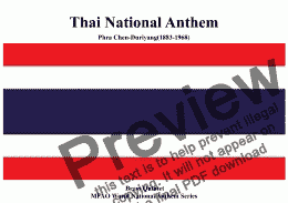 page one of Thai National Anthem for Brass Quintet (MFAO World National Anthem Series)