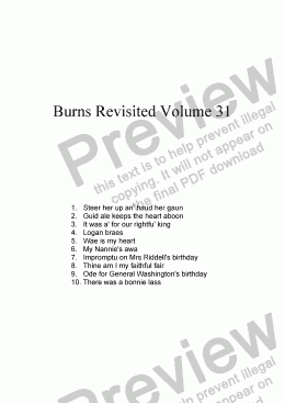 page one of Burns Revisited Volume 31