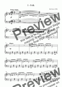 page one of Hungarian Dance-Rhapsody No.1: Folk