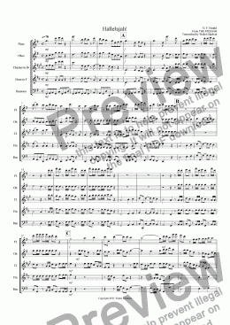 page one of Hallelujah! (W. W. quintet)