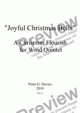 page one of Joyful Christmas Bells for Wind Quintet