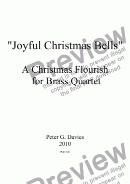 page one of Joyful Christmas Bells for Brass Quartet