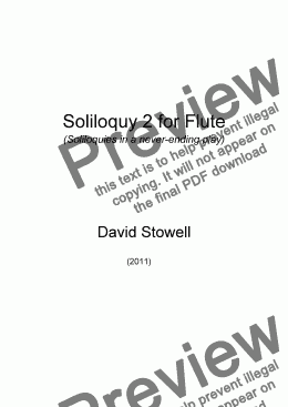 page one of Soliloquy 2 for Flute