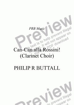 page one of Can-Can alla Rossini! (Clarinet Choir)