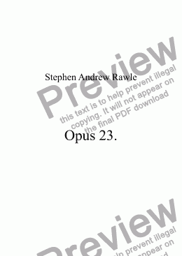 page one of Opus 22, The Emergence Of Spring, For Wind Trio & Percussion.