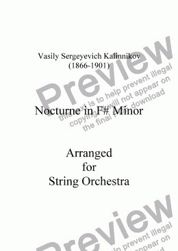 page one of Nocturne in F# Minor