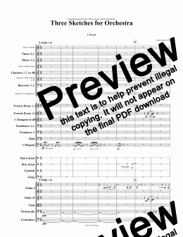 page one of Three Sketches for Orchestra