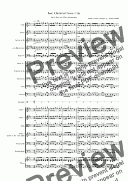 page one of 2 Classical Favourites for School Orchestra (volume one)