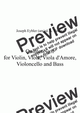 page one of Viola d'amore Quintet No.1