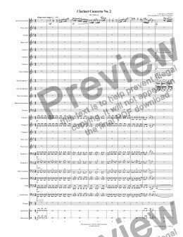 page one of Clarinet Concerto No. 2 - Polacca