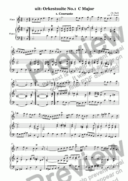 page one of Five pieces from orchestersuite 1 (Bach)