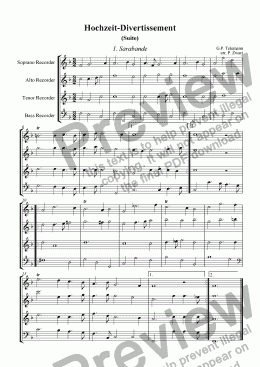 page one of Hochzeit Divertissement (Telemann)