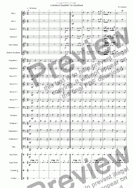 page one of Displaced clogs, a whimsicle "pasodoble" for concertband