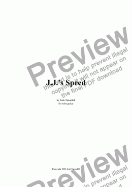 page one of J.J.'s Speed