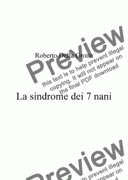 page one of La Sindrome dei 7 Nani