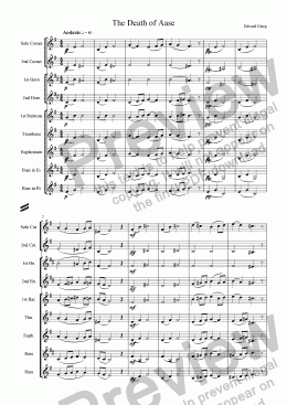 page one of The Death of Aase [Peer Gynt Suite]